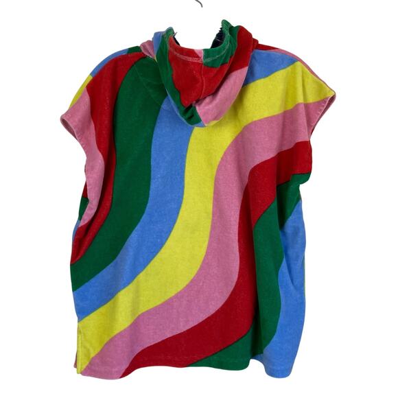 Mini Boden 2-5Y Rainbow Striped Hooded Towel Beach Coverup French Terry - Picture 3 of 13